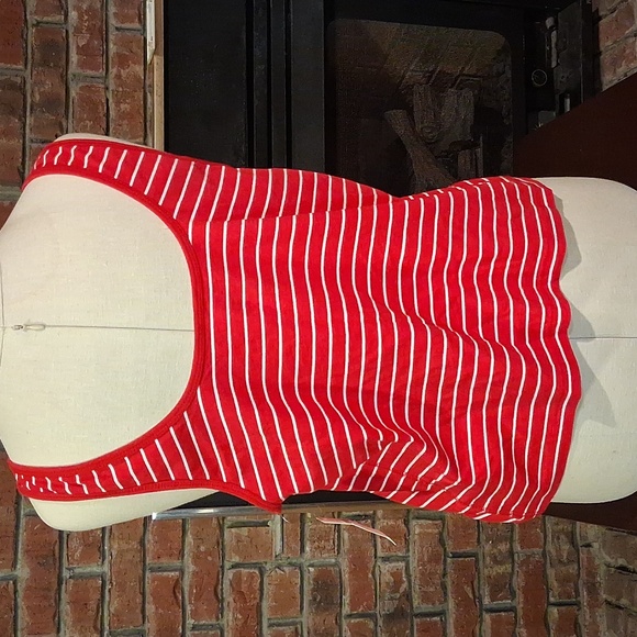 Pilcro Red and White Striped Tank Top - Picture 2 of 7